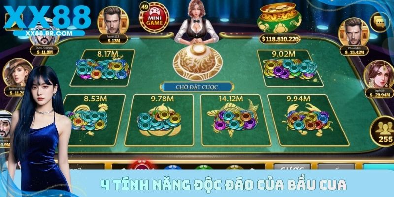  4 tính năng độc đáo tạo nên trải nghiệm Bầu cua đầy hấp dẫn