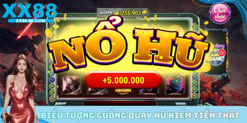 Biểu tượng guồng quay hũ kiếm tiền thật 